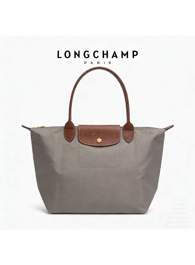 Longchamp Le Pliage Large Shoulder Straps women's Classic Fashion Versatile Large Makeup Bag, Handbag, Shoulder Bag classic Squab Grey - Image 1